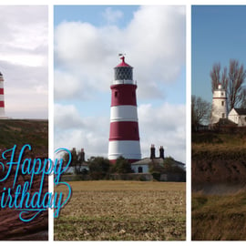Lighthouse Happy Birthday Card A5