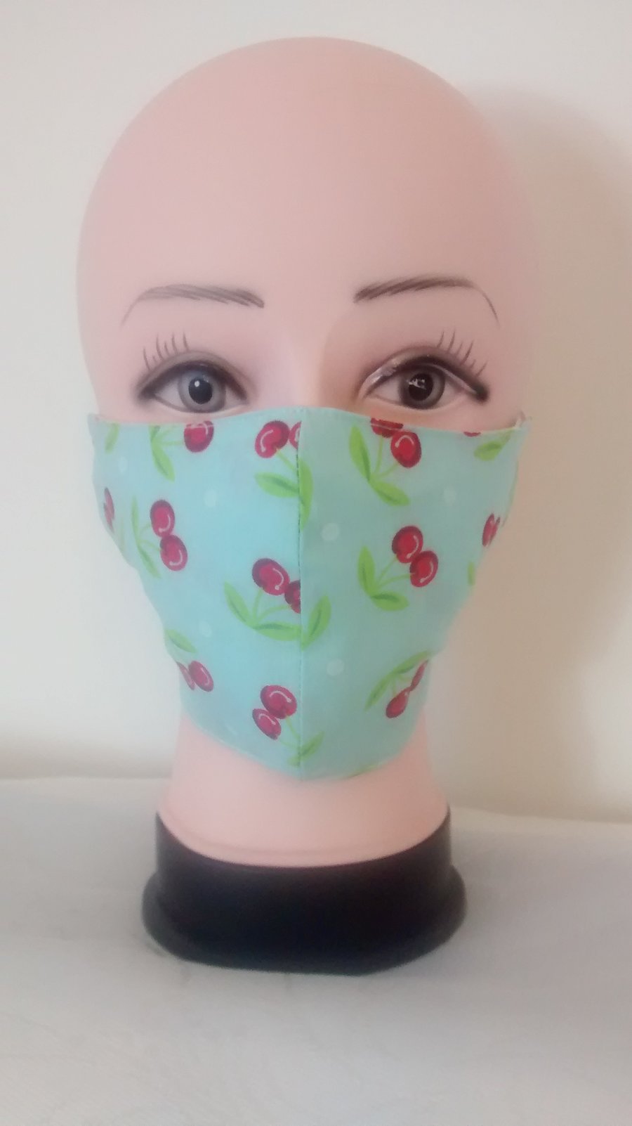 Handmade 3 layers cherries reusable adult face mask.