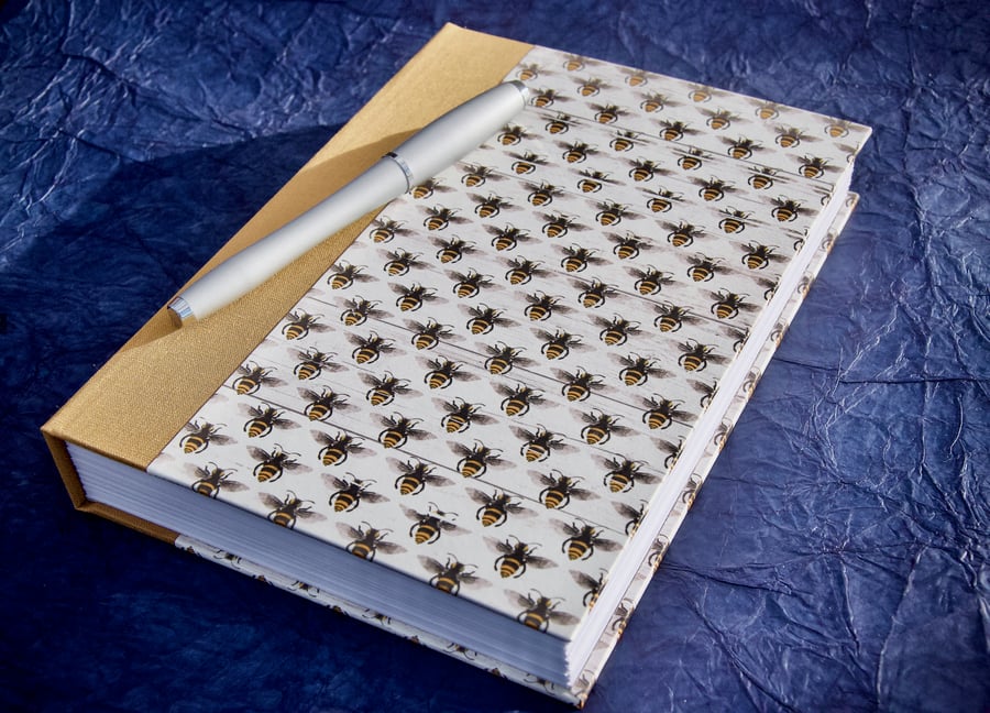 A5 Quarter-bound Page-a-day Journal with bee cover