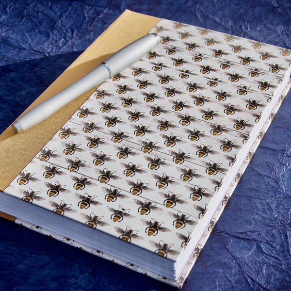 A5 Quarter-bound Page-a-day Journal with bee cover