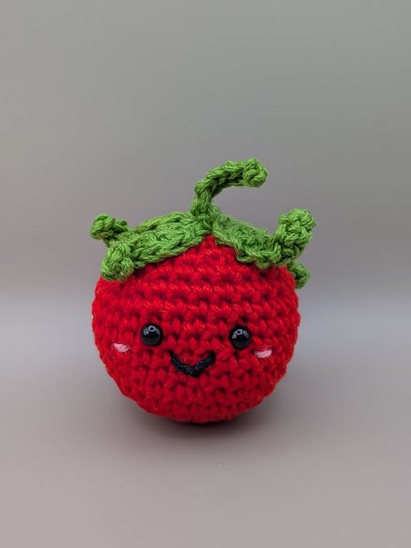 Timmy the crochet tomato, pocket pal.