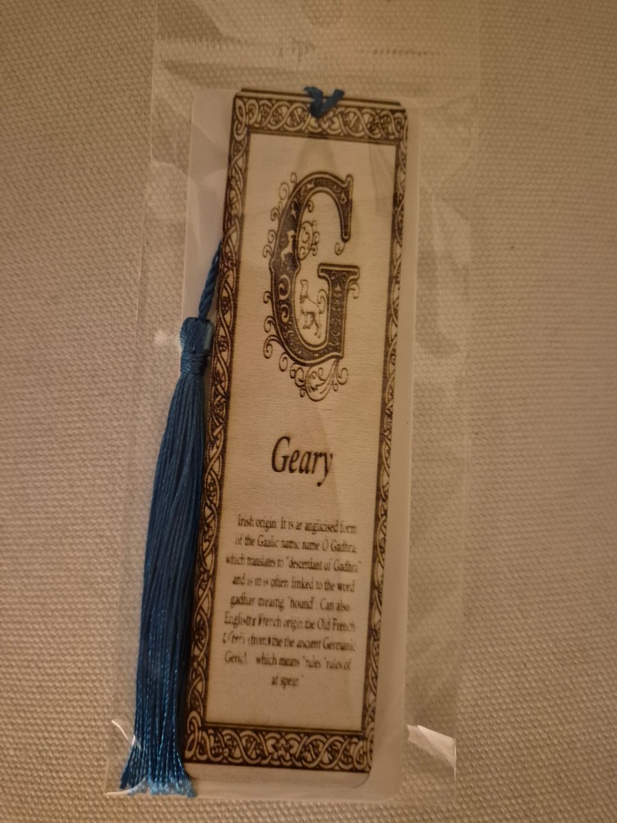 Engraved personalised wooden bookmark with coloured tassle