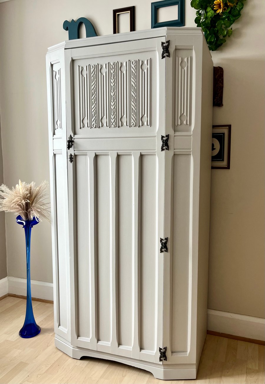 Unique Vintage Wardrobe Armoire Upcycled 
