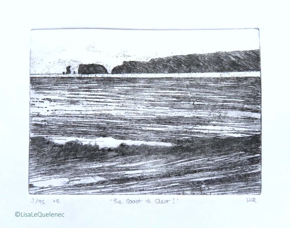 Original coastal etching waves and headland no.3 The Coast is Clear!