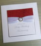 40th ruby wedding anniversary congratulations card, personalised, handmade - Image 6