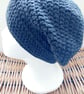 Slouchy Beanie Hat - Navy Blue - Summer Seconds - Image 5