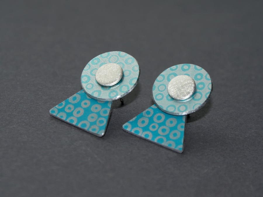 Multi way colour triangle earrings - introductory price