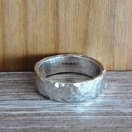 Wedding band Ring Size N Sterling Silver  , Hallmarked