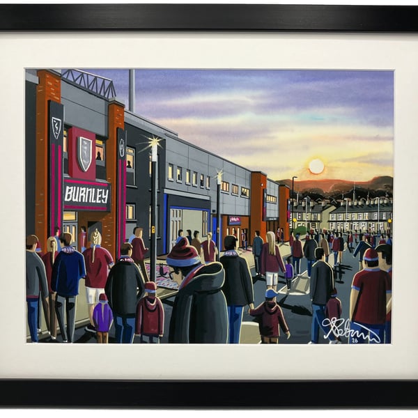 Burnley. Framed & Unframed Fine Art Print, Football Club FC, Turf M Stadium Gift