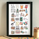 Starting University Alphabet Art Print