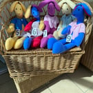 Bunny Rabbit. Soft Toy for Baby or Toddler. Includes Jacket for when over Three.