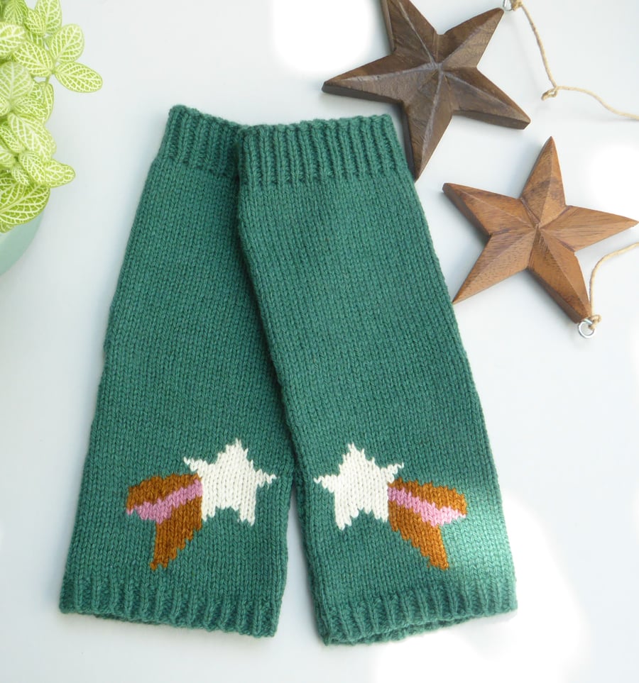 Toeless Merino Wool Knitted Yoga Star Socks, Dance Socks or Pilates Socks