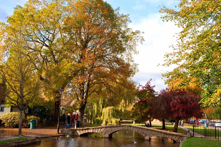 Bourton On The Water Autumn Trees Cotswolds Pho Folksy