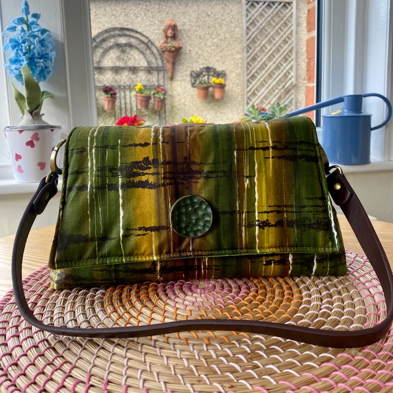 Vintage Style MCM fabric Clutch or Shoulder Bag