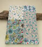 Blue Grey Flower Patchwork A5 Journal - Image 1