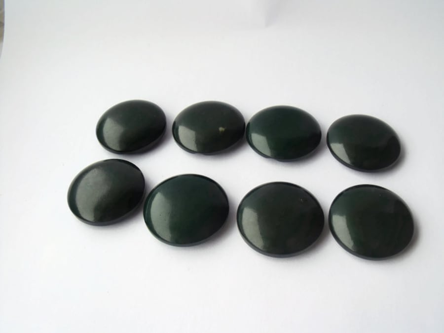 set 8 smooth green smartie shank buttons for seamstress or costumier