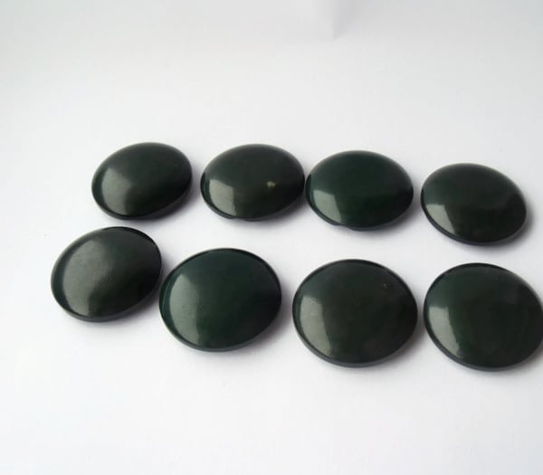 set 8 smooth green smartie shank buttons for seamstress or costumier