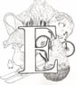 Personalised hand-drawn illustrations with the Letter or Initial of choice - Image 1