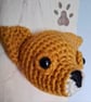 Crocheted chihuahua head on wooden board with hooks - Image 5