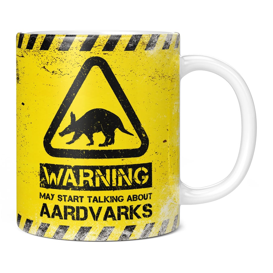 Warning May Start Talking About Aardvarks 11oz Coffee Mug Cup - Perfect Birthday