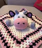 Cow Snuggler Blanket - pink theme - Image 2