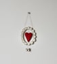'Love you' - Heart Surrounded by a Scalloped Frame  - Hanging Decoration