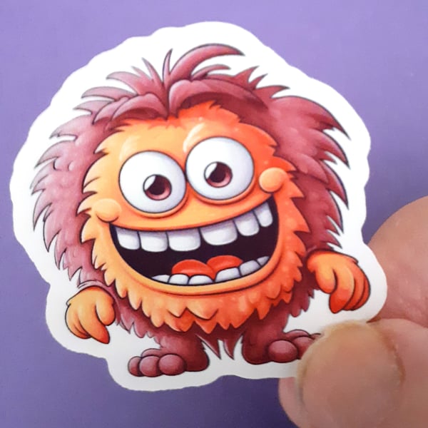 Adorable Vinyl Monster Stickers for Kids - Stick Them Anywhere.