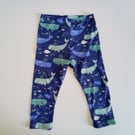 18-24 months Leggings, whales leggings, fish, unisex leggings, gender neutral 