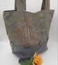Green, yellow and grey shoulder handbag.  - Image 4