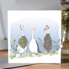  Beautiful Runner Ducks Greeting Card 