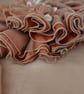 Gold Copper Satin Tulle Net XL Scrunchies, Lacey Ruffle Frill Scrunchies, Daisy  - Image 8