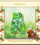 Green Flowered Dungarees to fit the Little Nippers and Bunny Hugs 