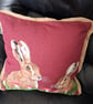 Needle Felted Hare & Mushroom Cushion  Pillow  Handmade Woodland Forest Decor - Image 5