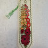 Cross Sitch Flower Bookmark