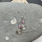 Handmade spiral earrings 