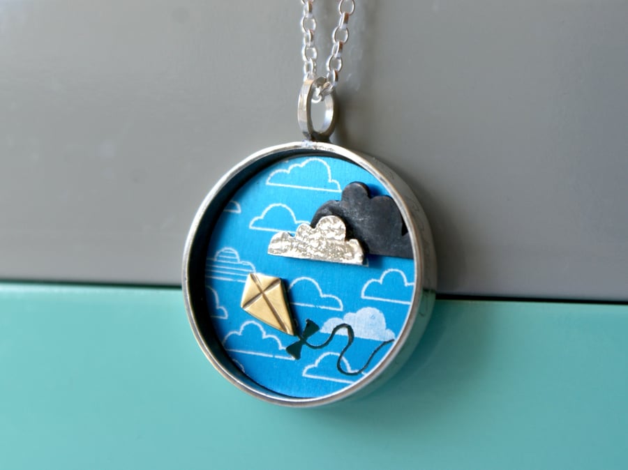 Every cloud has a silver lining necklace