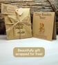 Mistletoe Christmas Bear Pin, Handmade Tiny Wooden Teddy Brooch, Festive Gift - Image 5