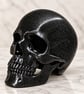 Black Glitter Skull Ornament – Gothic Statement Decor - Image 4