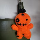 Voodoo Doll bag charm keyring - hand knitted and super cute!!!