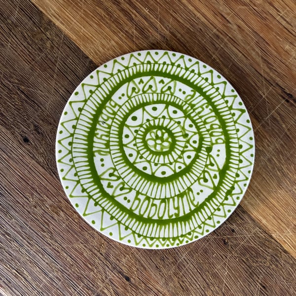 Hand Painted Olde English Insults Coaster