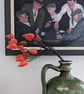 Ceramic Rosehips Flowers, Wired for Arranging, Two stems (four berries) in Red  - Image 1
