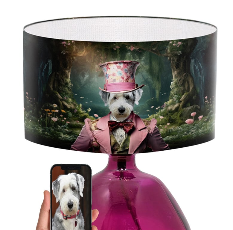 Personalised Lampshade - Photo Lamp shade - pet portrait 