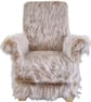 Brown Faux Fur Chair Adult Armchair Teddy Bear Sensory Accent Small Furry - Image 1