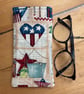 American Theme Quilted Fabric Glasses Case