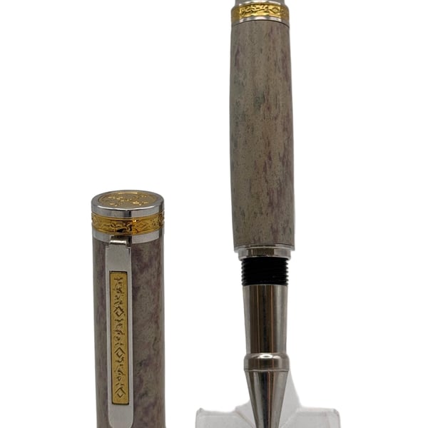 Crest Rollerball Pen - Olive Soap Stone