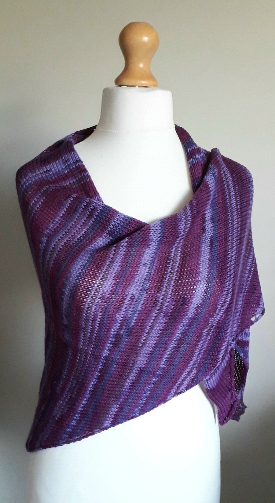 Purple Stole, Wrap, Shawl - 75% Wool