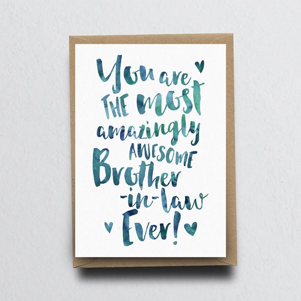 The Most Amazingly Awesome Brother-in-law Greeting Card - Brother Thank You