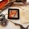 Fox Brooch - hand stitched 