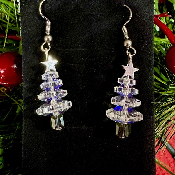 Christmas Tree Earrings - Crystal AB