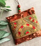 A pretty boho lavender bag with Indian embroidered trim, scented gift